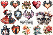 Romantic Halloween Bundle, an Illustration by Pixels.Craft (Thumbnail 1 of 7)