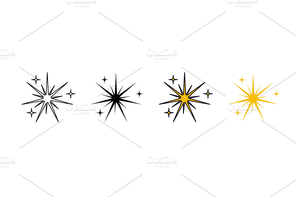Signs of shining and bright start, an Object Illustration by skripnikbb