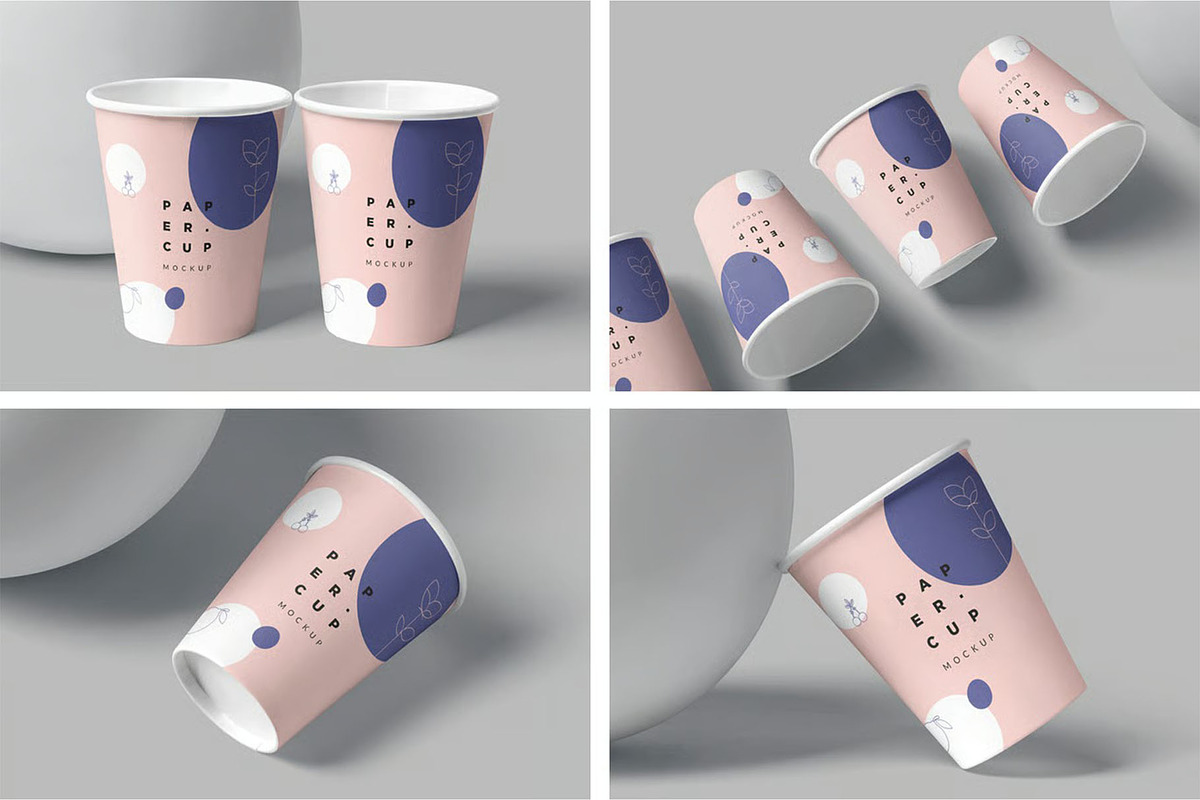 Paper Cup Mockup, a Cups & Container Mockup by megostudi0 (Photo 1 of 6)