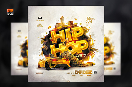 Hip-Hop Party Flyer Template, a Flyer Template by MonkeyBOX