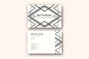 Modern Deco Business Card Templates, a Business Card Template by Nova Donna (Thumbnail 1 of 5)