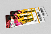 Church Praise Tickets Pass, a Card Template by Psd Templates (Thumbnail 2 of 3)