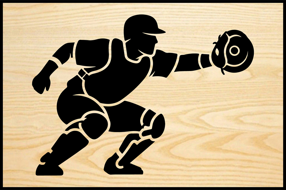 50 Baseball Player Silhouette Set, an Illustration by Artivon (Photo 2 of 4)