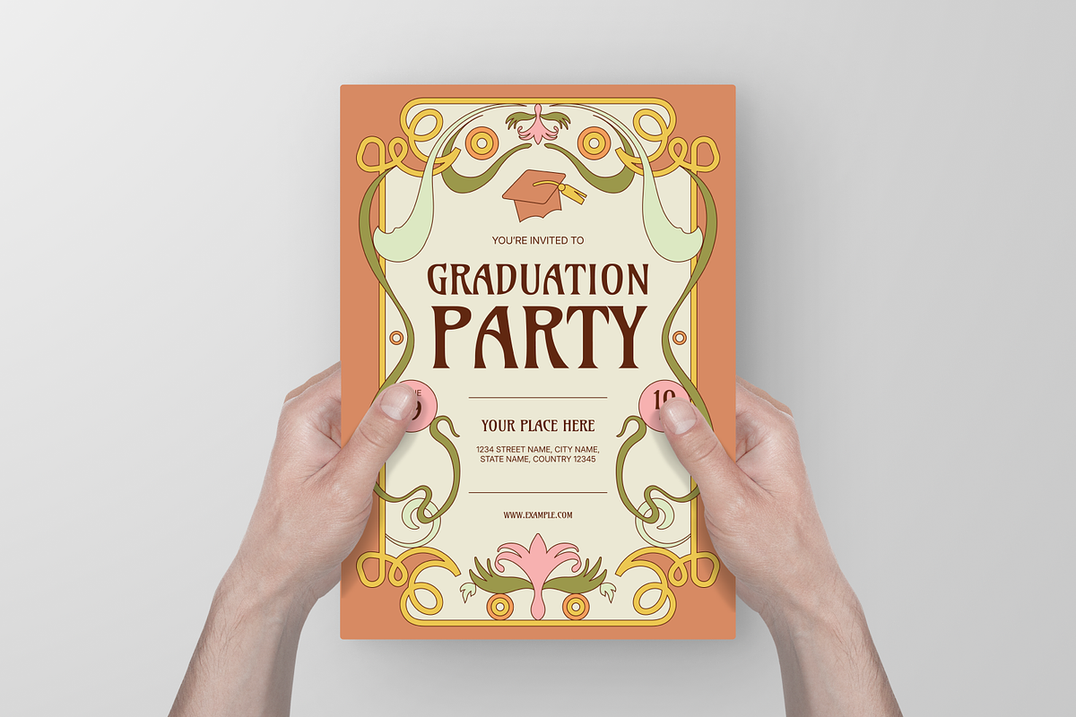 Graduation Party Invitation Flyer, a Flyer Template by Annora Studio (Photo 5 of 6)
