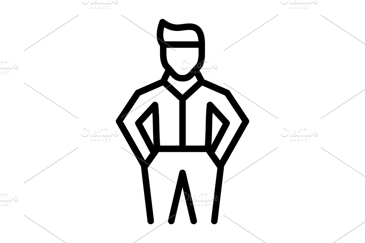 Male man black icon, an Outline Icon by Creative priyanka