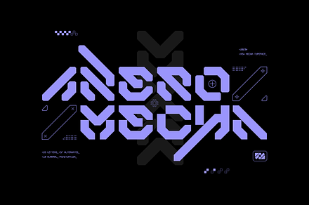 ANERO MECHA Typeface, a Symbol Font by Font For Zula™