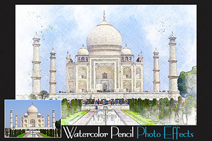 Watercolor Pencil Photo Effects, an Action Add-On by 3d_model_tifotizi