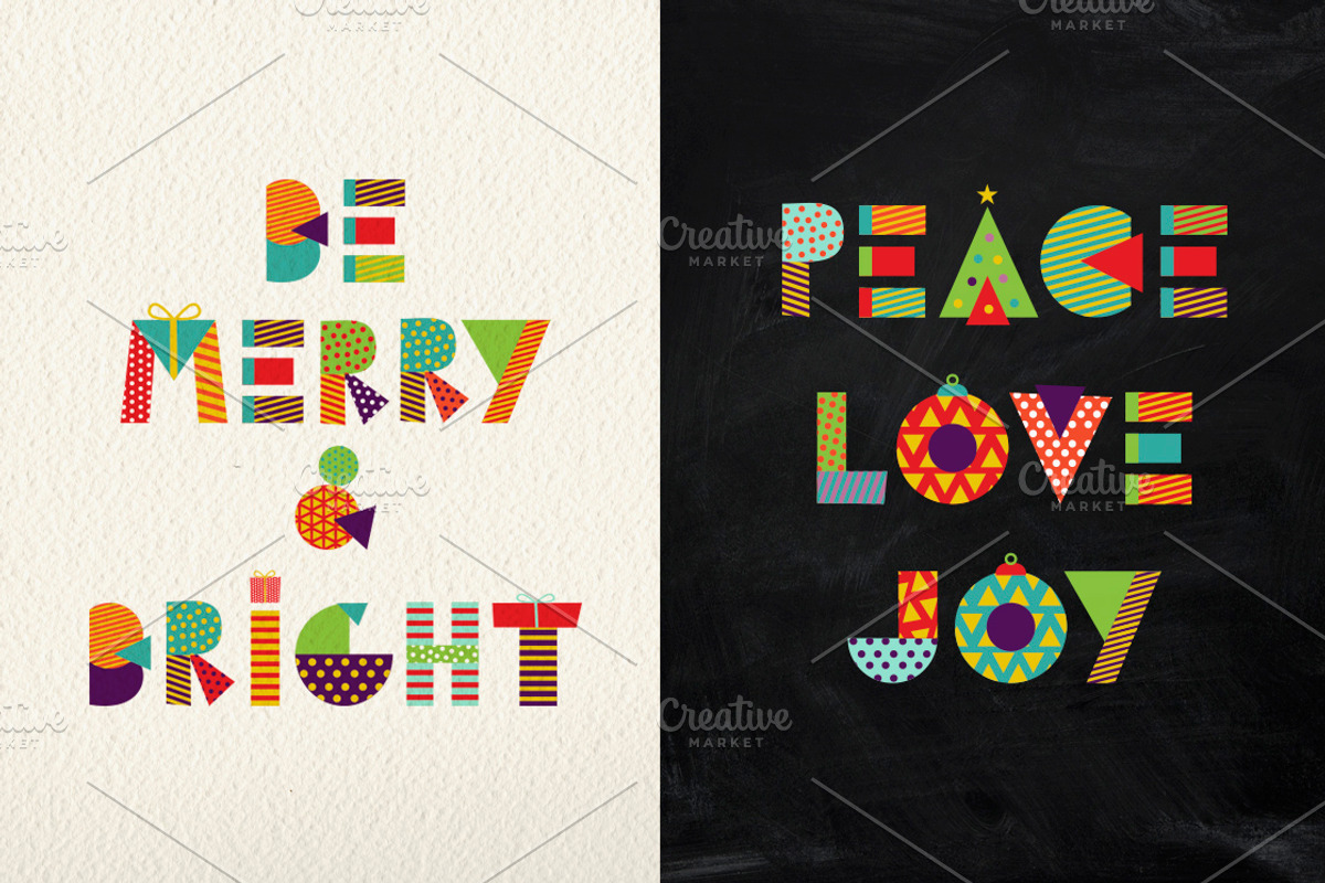 christmas geometric type+MORE 90%OFF, a Background Graphic by Cienpies Design (Photo 3 of 8)