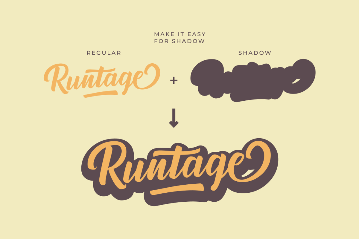 Runtage | A Vintage Bold Script, a Script Font by Rissyletter Studio (Photo 4 of 13)