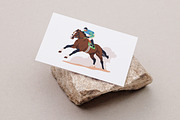 Jockeys riding race horses set, an Animal Illustration by Good Studio (Thumbnail 6 of 6)