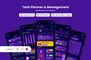 Taskova - Task Planner Mobile App, an App Template by productype1 (Thumbnail 1 of 5)