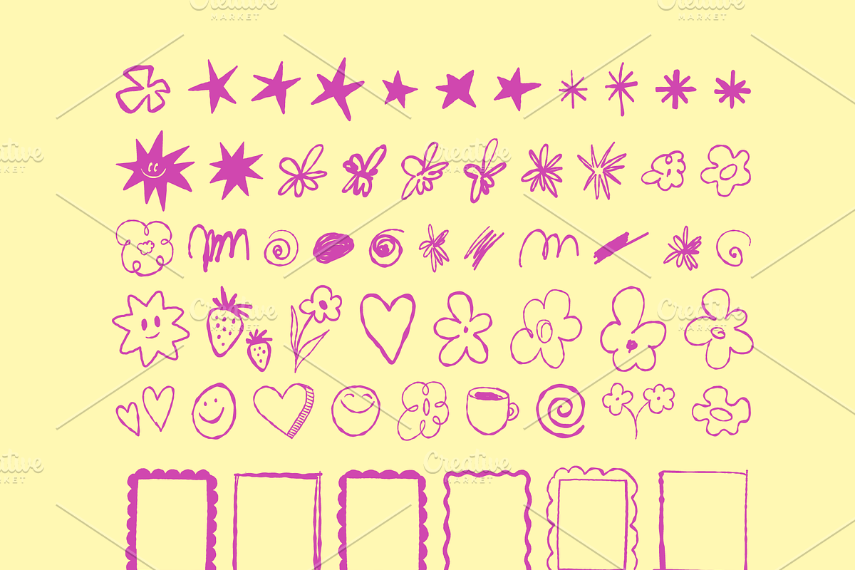 Creator Girls Club, vector doodles, an Object Graphic by venimo (Photo 11 of 11)