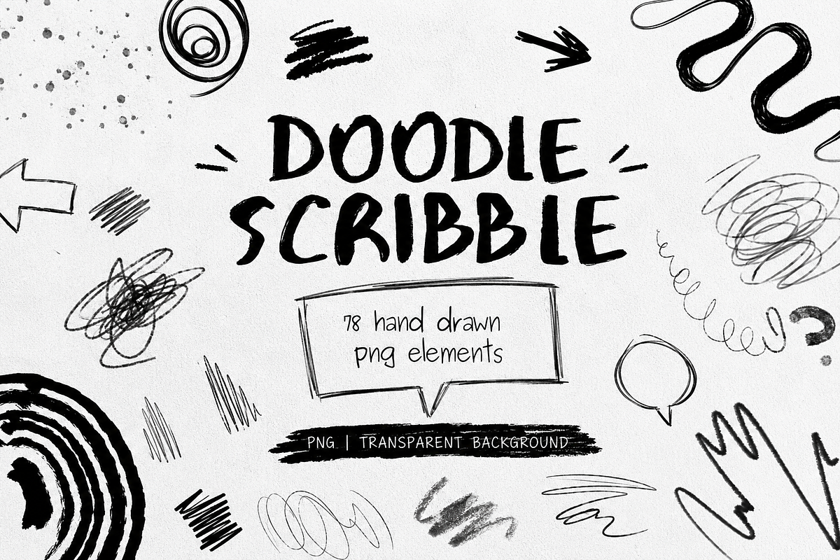 Doodle Scribble Set, an Object Graphic by Kate Creative Studio (Photo 1 of 3)