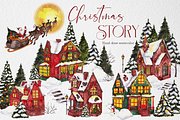 Christmas Story. Watercolor graphic, an Object Graphic by ma_i_vi (Thumbnail 1 of 12)