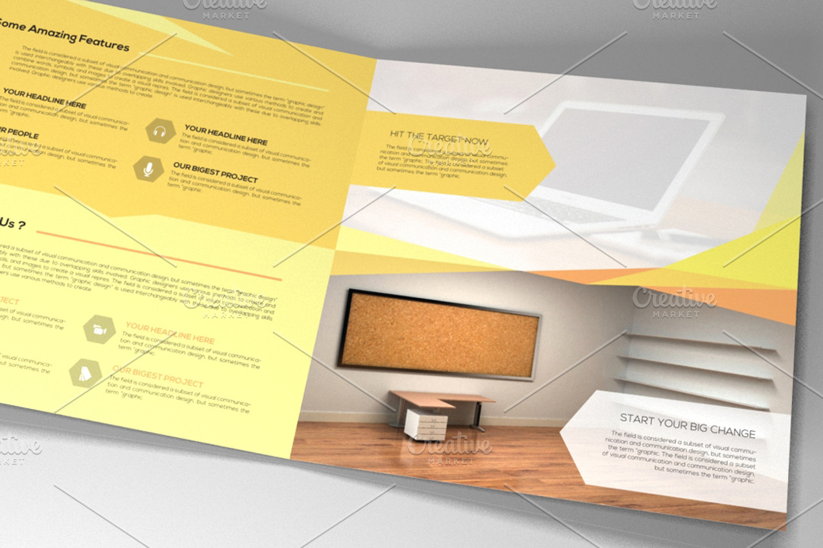 Indesign Brochure yellow theme, a Brochure Template by RudanStudio (Photo 7 of 7)