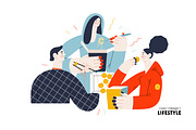 Lifestyle vector ills, color 1, a Templates & Theme by Grivina's shop (Thumbnail 11 of 18)
