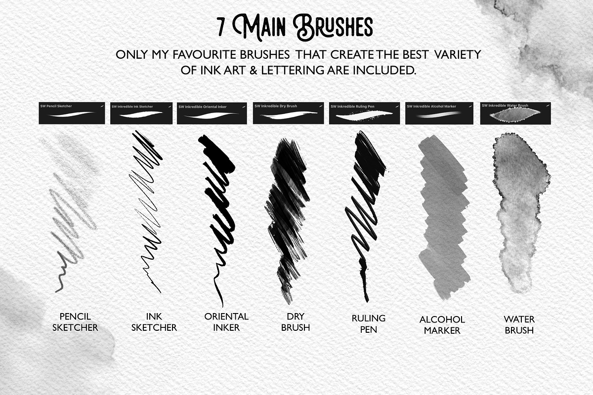 Inkredible - Messy Ink & Wash Set, a Brush Add-On by SketchWerx (Photo 11 of 17)