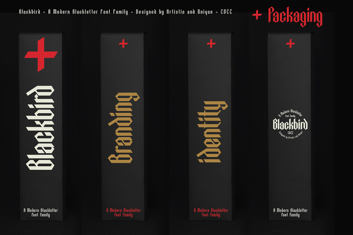 Blackbird - Blackletter font family, a Blackletter Font by Artistic & Unique (Photo 13 of 16)