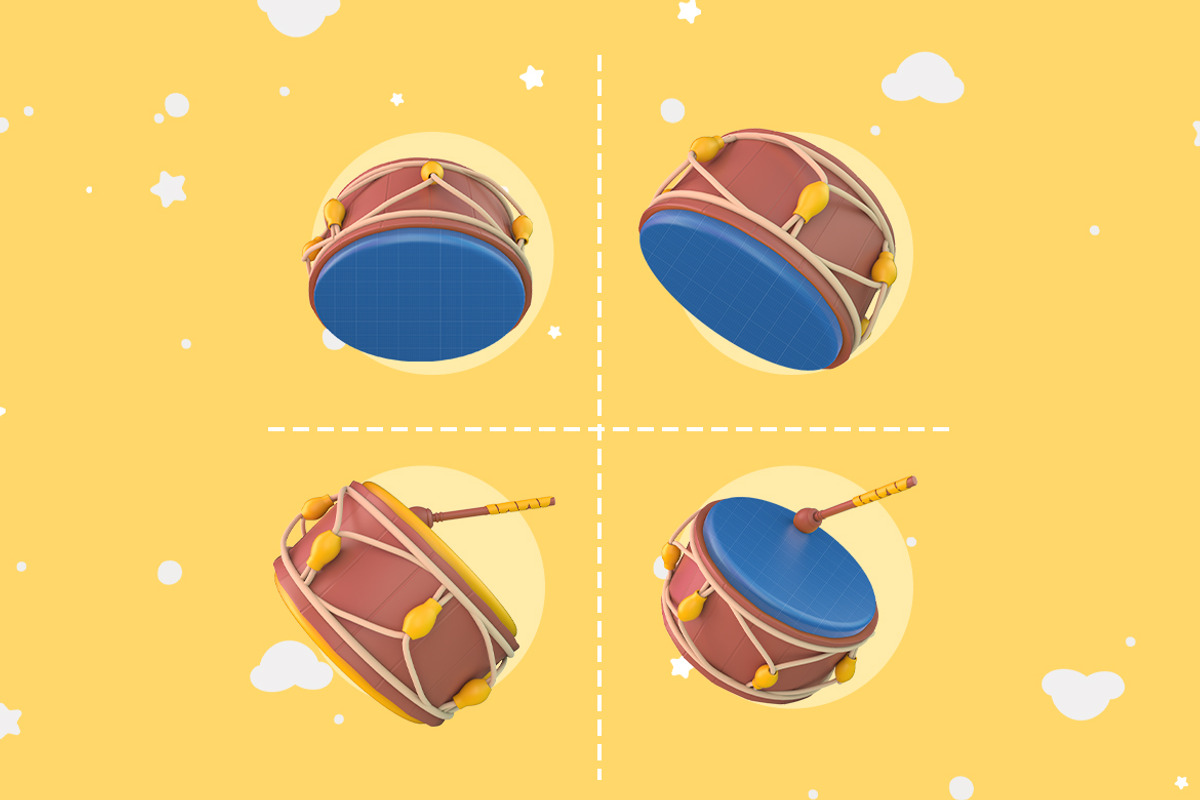 Cartoon Ramadan Drum Kit, a Product Mockup by Qaleb Studio (Photo 5 of 5)