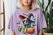 Retro Witch Skeleton and Iced Coffee, a Seasonal Illustration by Bubble Pixel (Thumbnail 8 of 8)