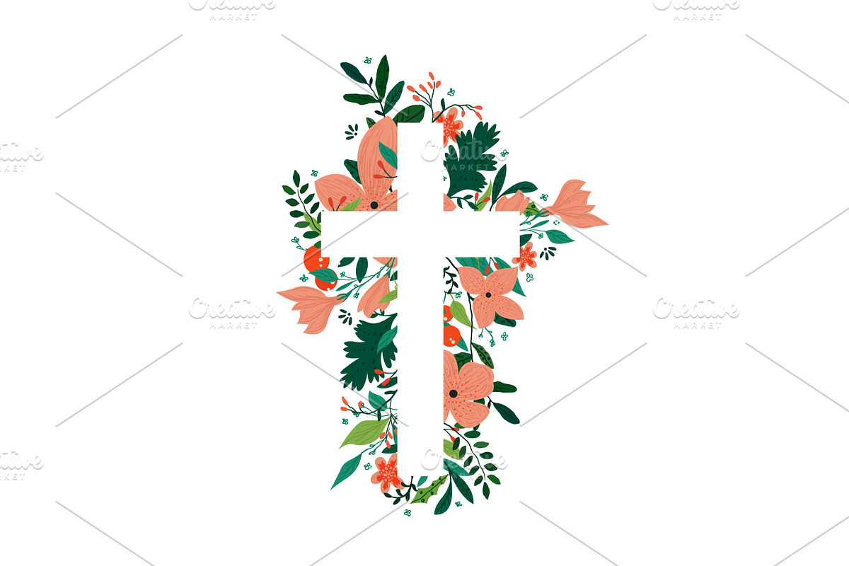 Christian cross. Vector drawing, an Illustration by Mila Di Art