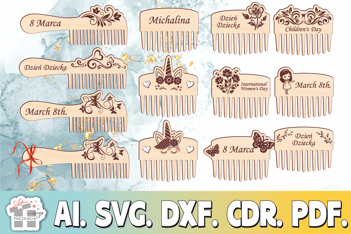 Set of combs for girls with the name, a Pattern Graphic by MegaPrezencik (Photo 1 of 6)