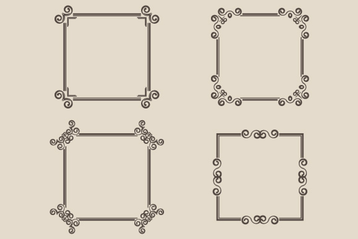 Vector decorative vintage frames, a Graphic by mnke art studio