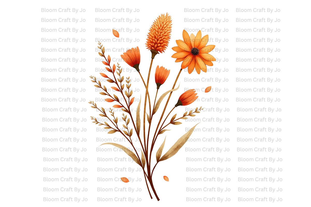 Rust Colored Wildflowers, a Decorative Illustration by Bloom Craft Creations (Photo 8 of 10)