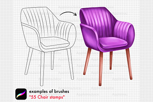 Procreate Interior Chairs Brushes