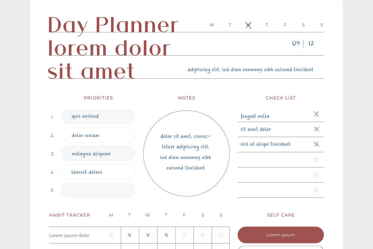 Creative Daily Planner, a Stationery Template by Filip Studio (Photo 3 of 6)