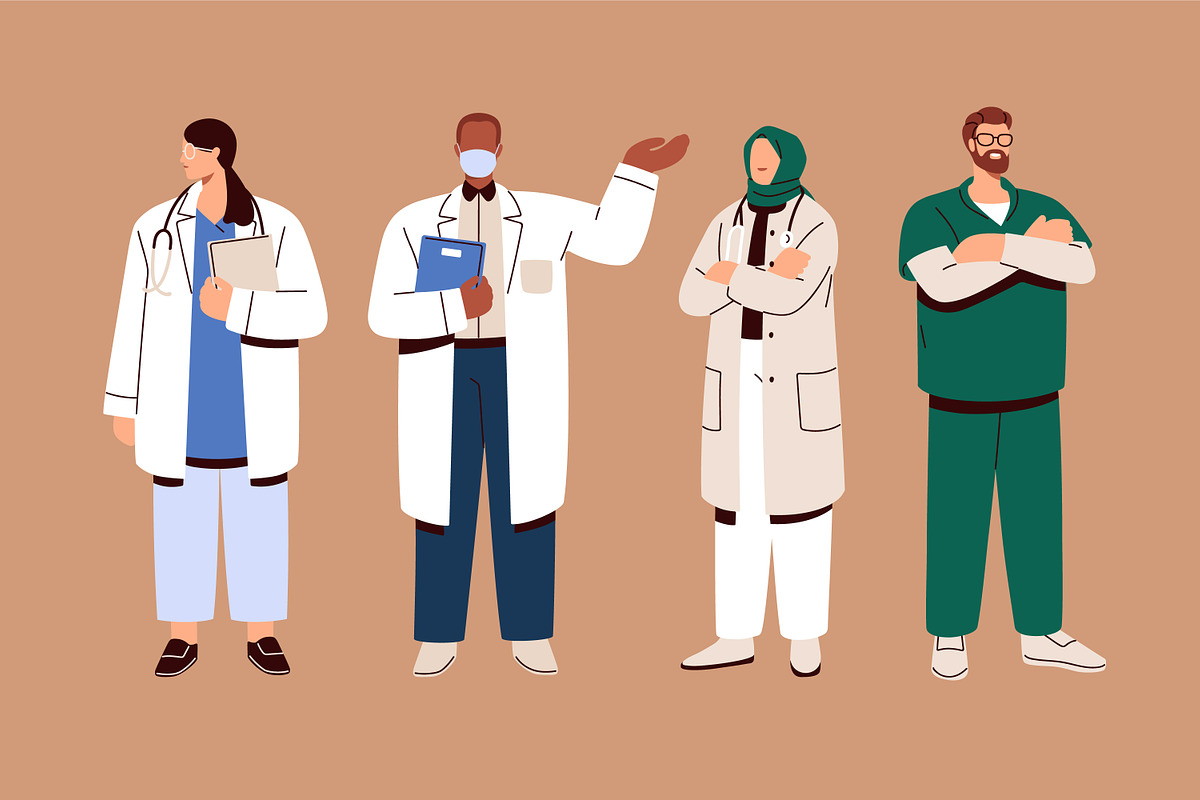 Doctors, medic workers, clinic staff, a Healthcare Illustration by Good Studio (Photo 3 of 7)