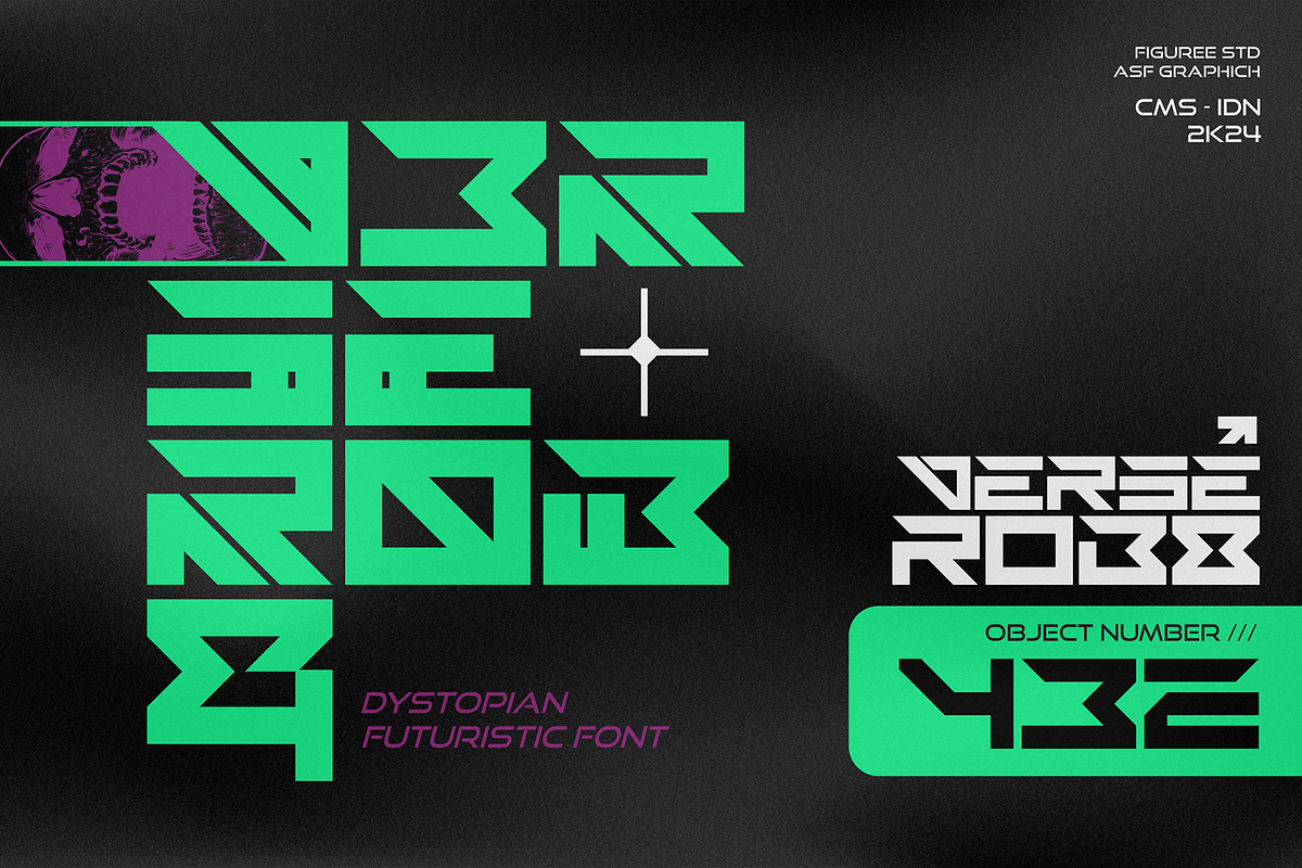 Verse Robo - Futuristic Font, a Symbol Font by figuree studio (Photo 1 of 10)
