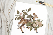 Watercolor Dark Forest Nursery Set, an Animal Illustration by Pati Paints (Thumbnail 2 of 13)