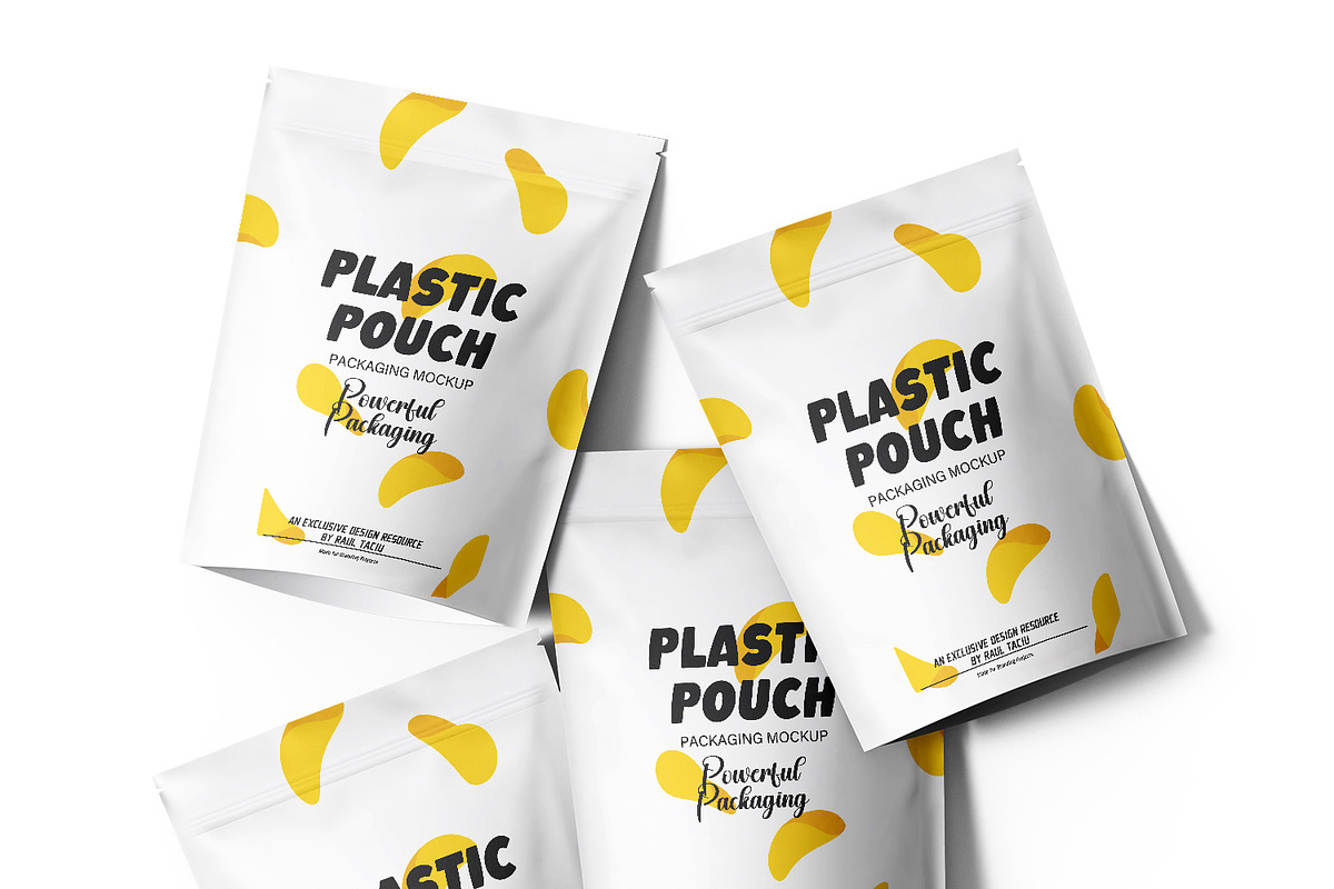 Plastic Stand-Up Pouch Mockup Set, a Packaging Mockup by pixelmock (Photo 10 of 19)