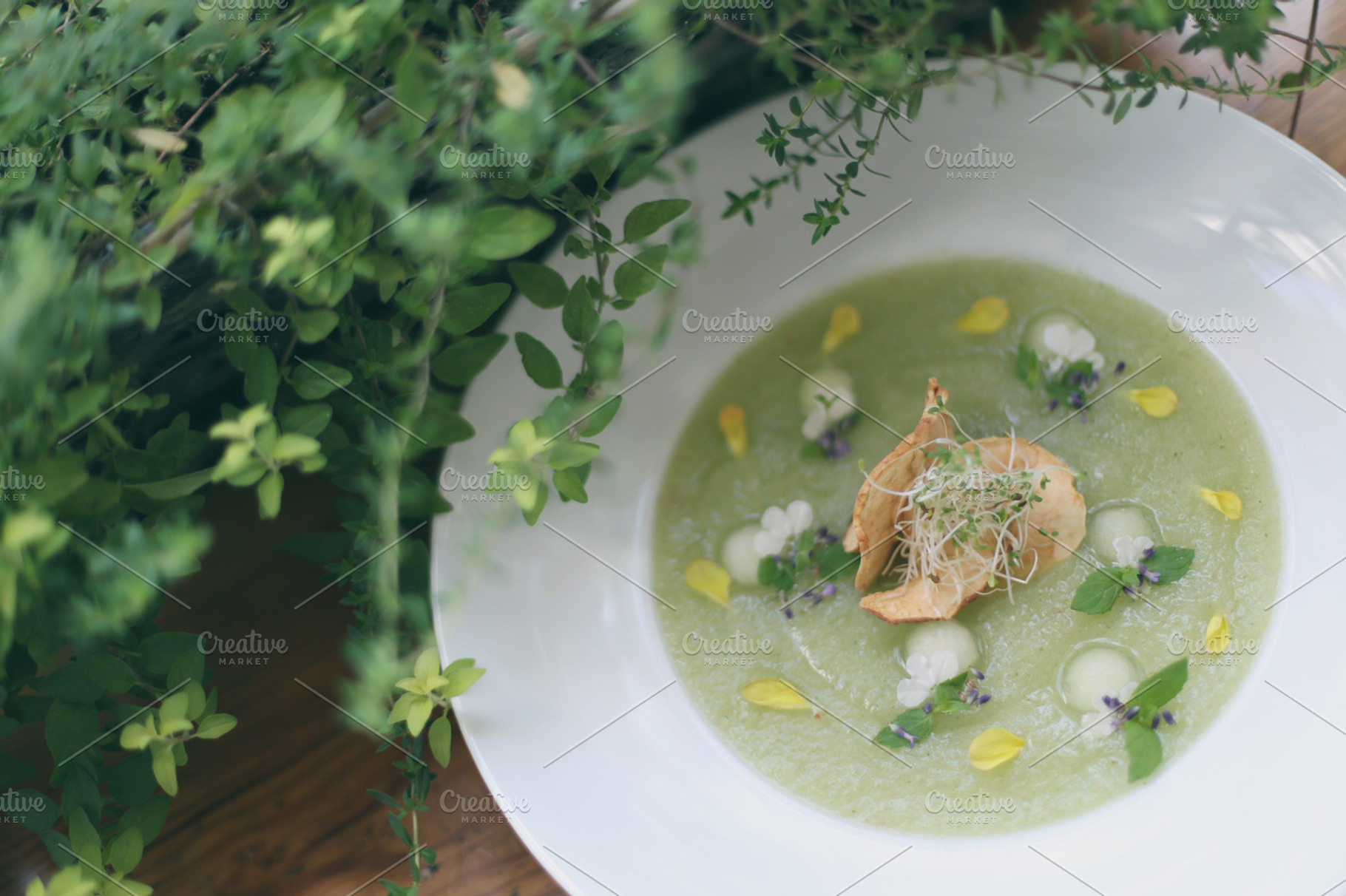 Melon Cooler Containing Cooler Soup And Melon