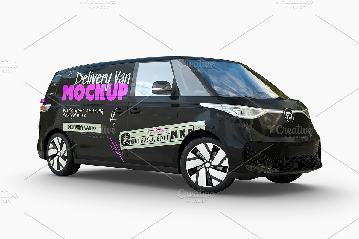 Delivery Van Mockup Set , an Advertising Mockup by ForgeDesign (Photo 4 of 7)