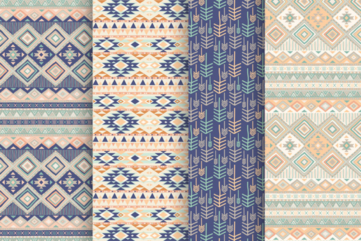 14 Tribal aztec Digital Papers Pack. preview 3