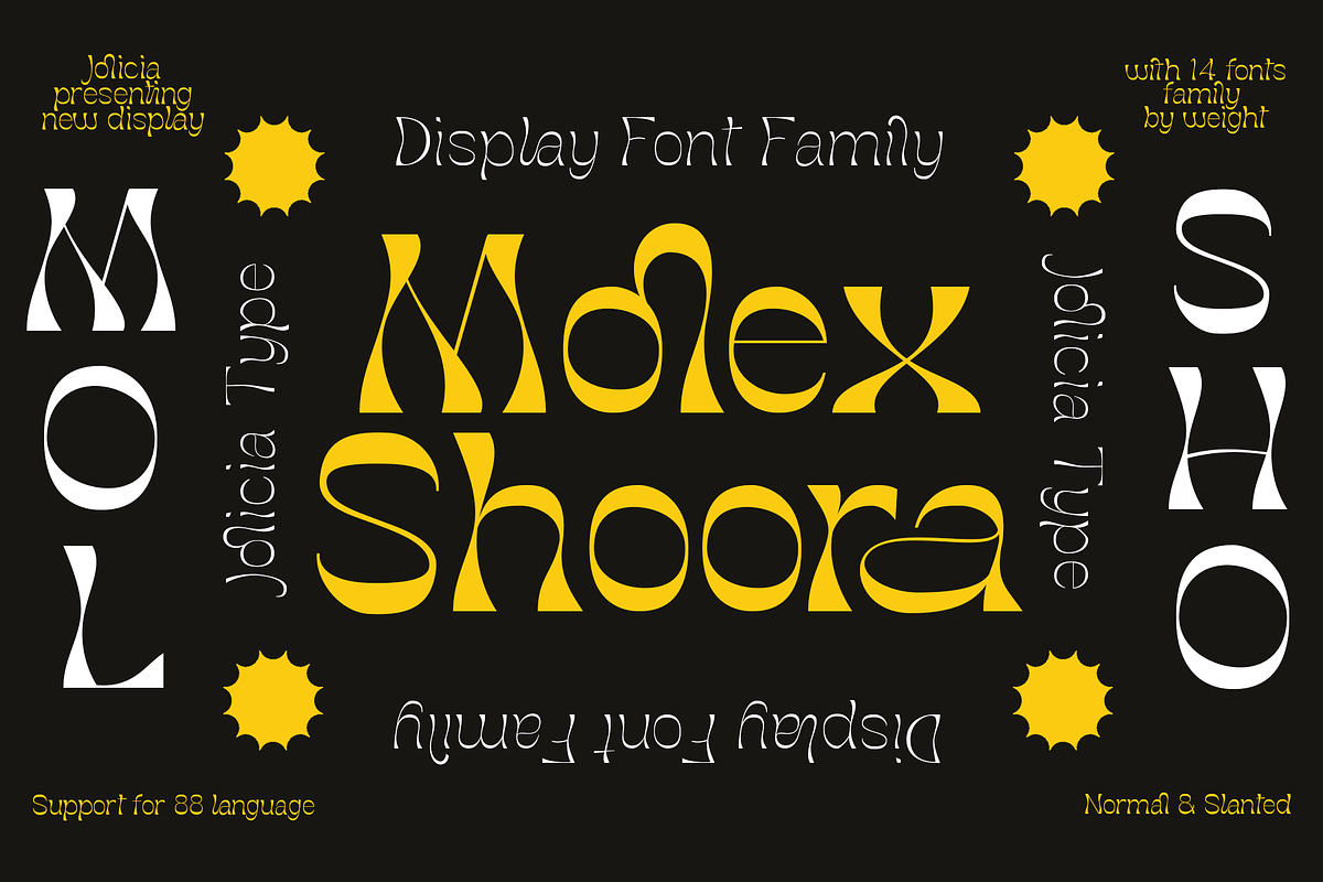 Molex Shoora | Reverse Contrast Font, a Handwritten Font by Jolicia Type (Photo 1 of 11)