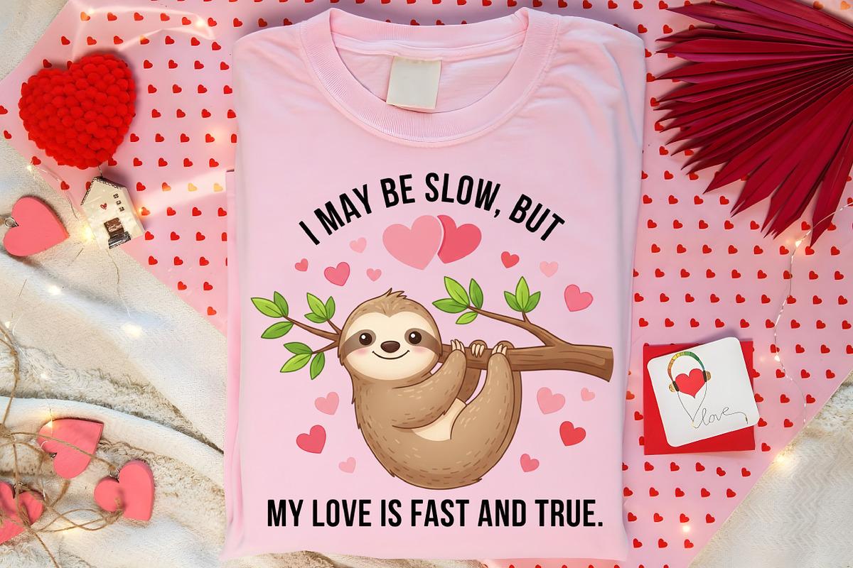 Sloth Valentine Graphic for Sloth, an Illustration by Canvas Craft (Photo 7 of 7)