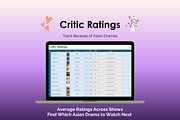 Asian Drama Tracker - Excel, an App Template by Ardent Workshop (Thumbnail 4 of 7)