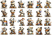Whimsical Easter Panda Clipart, an Illustration by designcity5 (Thumbnail 2 of 5)