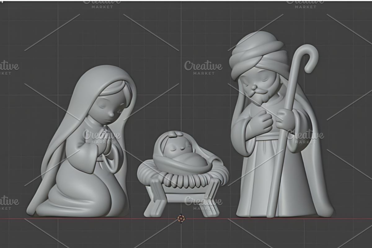 Christmas Nativity Scene & Wise Men, a Characters & Person 3D Model by Design Station (Photo 4 of 6)