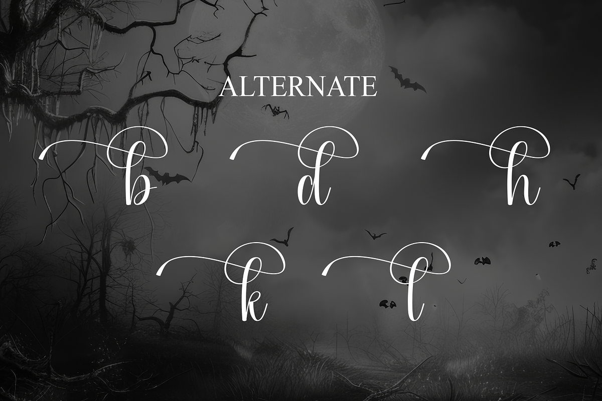 Spooky | Script Font, a Handwritten Font by Scratchones (Photo 8 of 9)