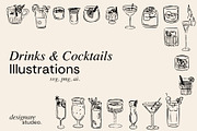 Drinks & Cocktails Illustrations, a Decorative Illustration by ginni illustrations (Thumbnail 1 of 5)