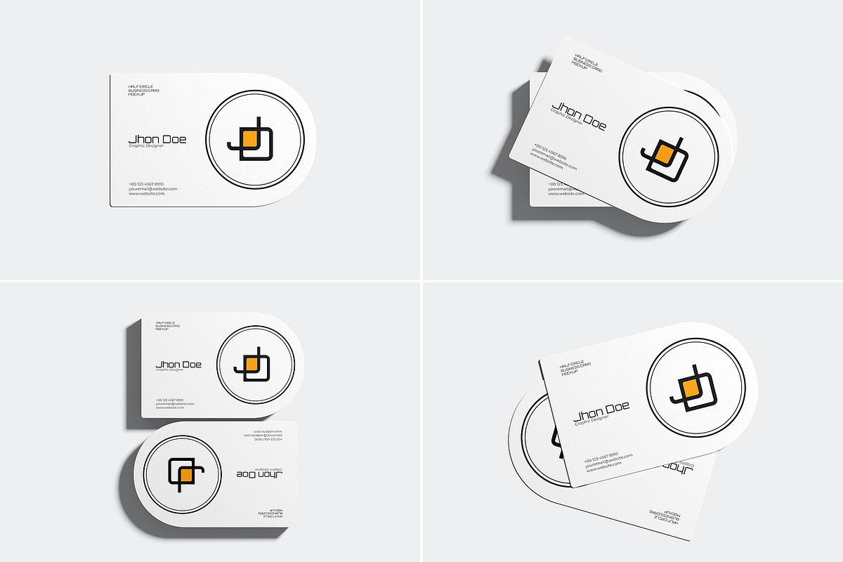 Half Circle Business Card Mockup, an Advertising Mockup by Rizky Audymas (Photo 4 of 6)