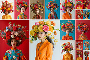 74 Bouquets on the heads, a Beauty & Fashion Photo by Handmadefont (Thumbnail 6 of 15)