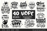 Hope motivational Bundle SVG bundle, an Illustration by BlackCatsMedia (Thumbnail 1 of 4)