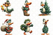 Quirky Christmas Duck Clipart PNG, an Illustration by Black Bird Studio (Thumbnail 5 of 6)