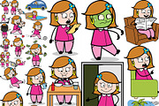 Housewife ~ Cartoon Character Set, a Person Illustration by The Toon Company (Thumbnail 3 of 7)