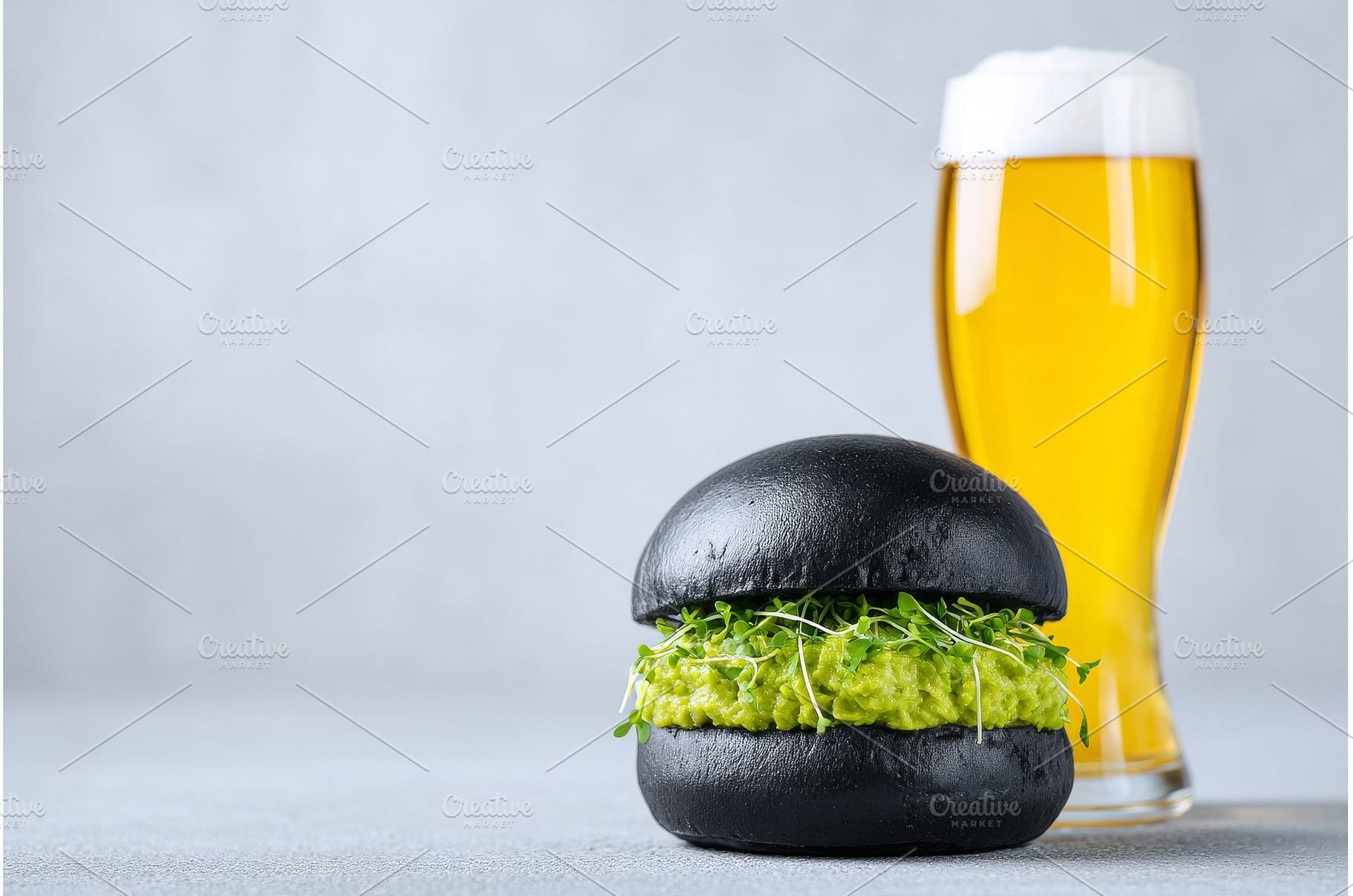 A delicious and green vegan burger, a Food & Drink Photo by ZinetroN